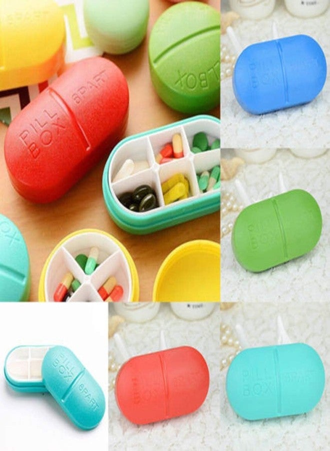 Gra8 Portable Medicine Case || 6 Part Pill Box Tablet Organizer Storage Holder || Home and Outdoor Traveling Picnic (1Pcs) (Multicolor) - Image 5